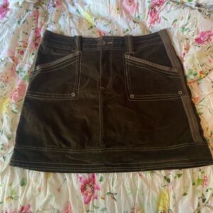 Aventura Y2K Brown Organic Cotton Corduroy Cargo Skirt